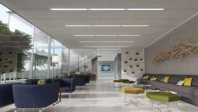 LOGIX INTEGRATED CEILING SYSTEMS Overview Transform lighting, ventilation, and other utilities from visual distractions to dramatic design elements by concentrating these fixtures on narrow bands