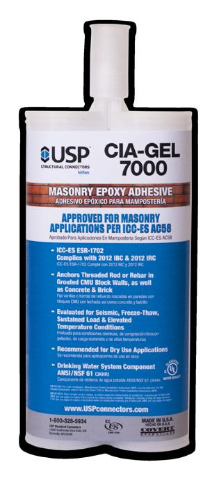 CIA-GEL 7000 ACCESSORIES CIA-GEL 7000 USP # GEL7-10 GEL7-22 Size 8.3 -fl oz 21.2-fl oz Dispensers Nozzle(s) Rod Dia. USP HDT-10 Cox 300ml manual Hole Dia. (in.