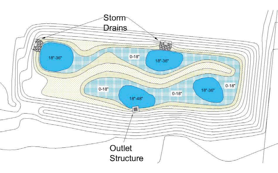 Figure 1.C.4. Preliminary Plan View of Wetland (not to scale).