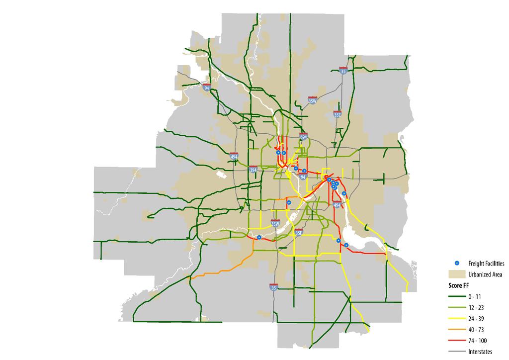 Proximity to Regional Freight Terminals As shown in Figure 3-8, the majority of key regional freight terminals are located in the city core and include long-established facilities such as the BNSF