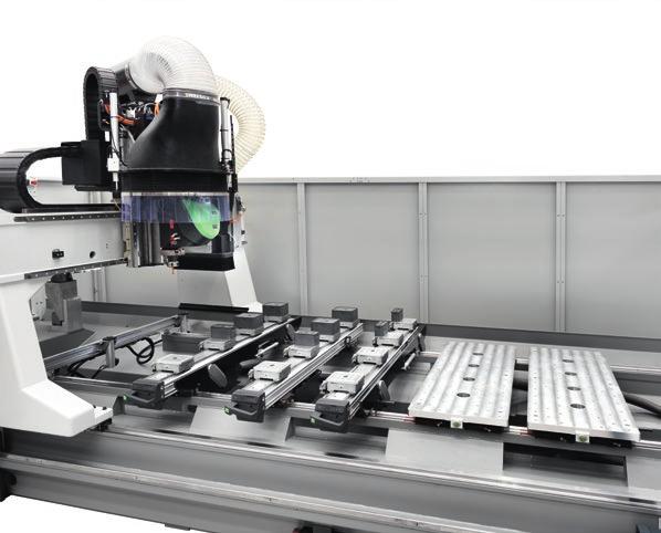 Multiple tooling options for locking complex shapes securely in place The work table can be customised according to machining requirements, allowing high-volume pieces, moulds etc.