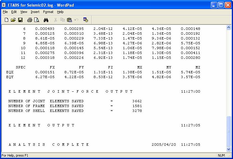 Step 5-3: Check Error from Analysis Run Record Go to File >> Last Analysis Run Log and scroll down