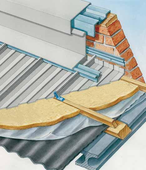 Wall joint Side wall joint Roof parapet joint Sealant strip Flat pan Join vapour barrier closely Wood plank Wall joint flashing Insertion profile sheet Single layer thermal insulation Z-profile