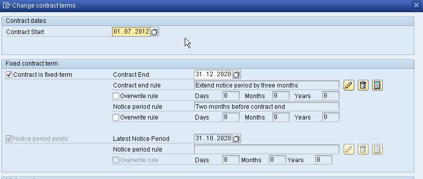 Rules can be defined to automatically trigger system activities as soon as previously specified deadlines are reached (for example, the start of a contract, the end of a contract, the notice period,