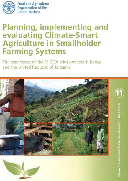 options; Provide evidence that CSA practices can reduce GHG emissions, improve farmers lives and make local communities able to adapt to