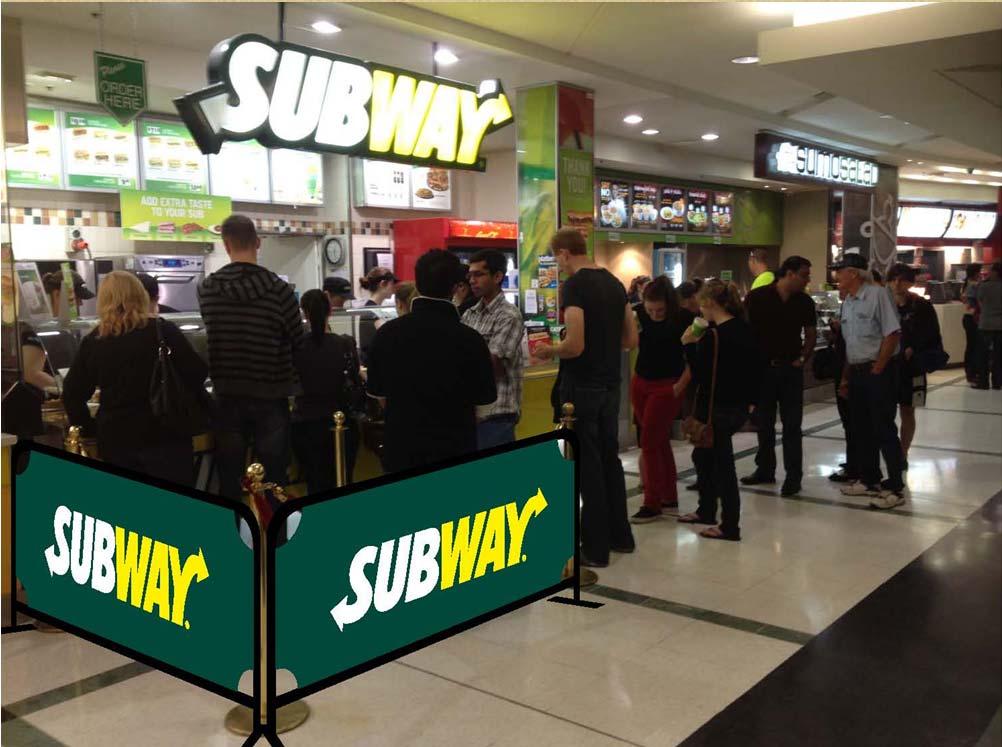 BEFORE - Unlike static signage, provides Subway with quality built functional promotional tools that will benefit their business for years to come.