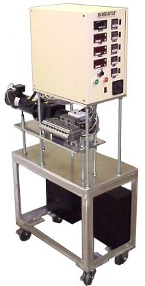 Options LIFT TABLE: 1 Inch Melt Feed Microtruder RCPH-1000 Shown Lowered And Raised With Lift Table The reactor or mixer