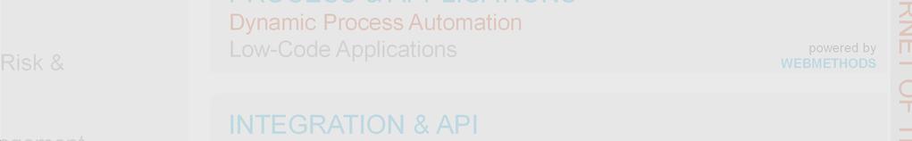 Process Automation Low-Code Applications INTEGRATION & API Hybrid Integration API Management