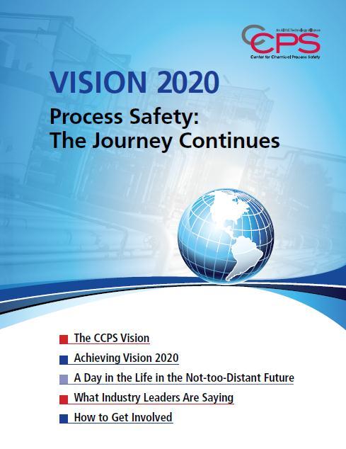 The Center for Chemical Process Safety has developed an innovated Vision 2020 A Guiding Vision By the year 2020, leaders in process safety will value and demonstrate actionable commitment