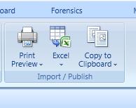 Any active screen can be copied to Clipboard for pasting into Word or Excel