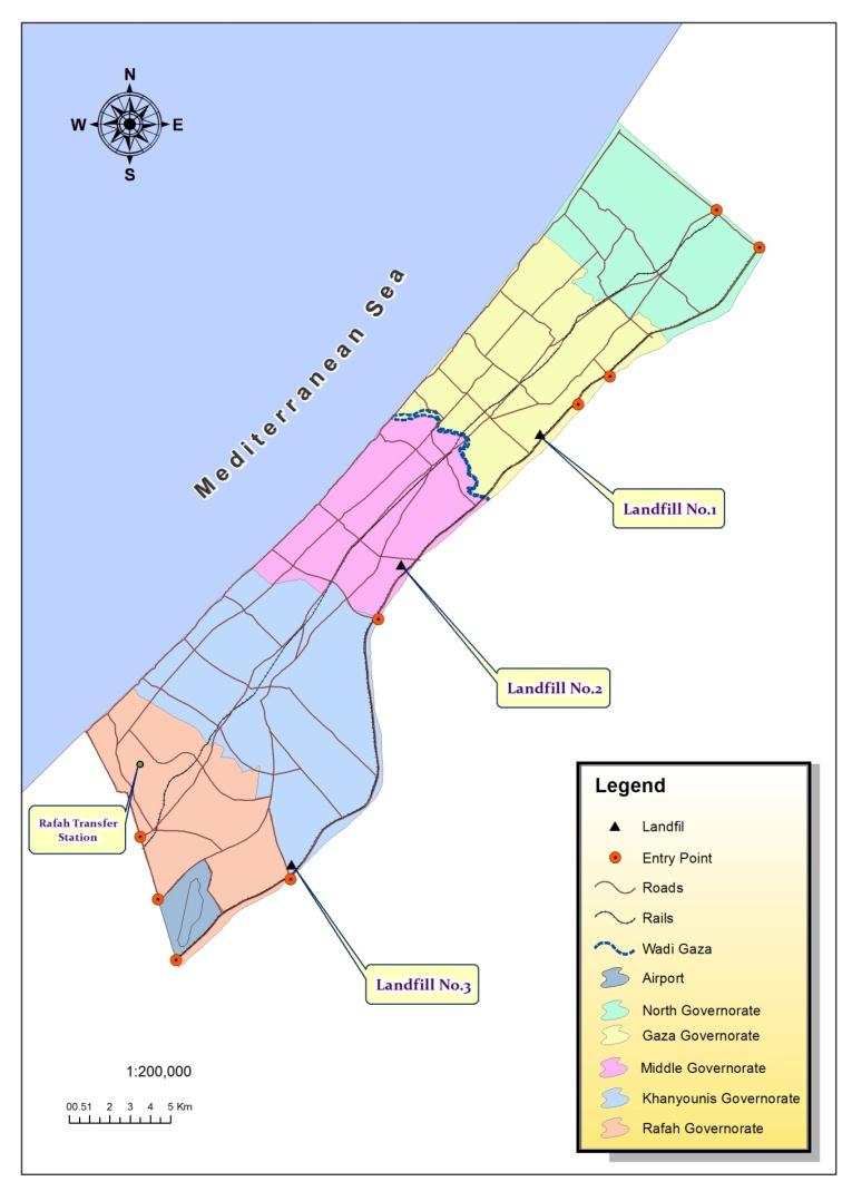 International Journal Environmental Science and Development, Vol. 3, No. 2, April 2012 wastes from both Gaza and Northern Governorates under joint agreement.