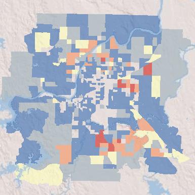 Map 1 - New Units Constructed per TAZ (2001 through 2009) Already Subdivided Parcels Each VDP outside of Tulsa County was evaluated based on what county it was located in and what its location