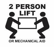 For packages and outer cartons 12kg or over, the following markings are required RECOMMENDED: 12kg-20kg to have 2 person lift icon