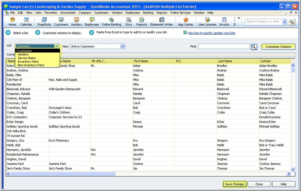You can customize the columns that are shown to make viewing or entering easier. You can even copy and paste from Excel!