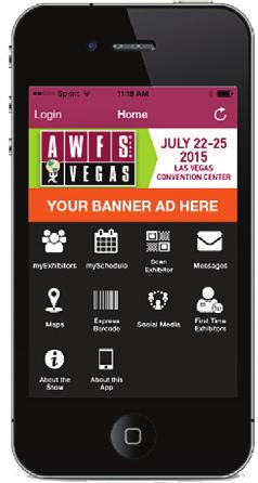 MASTER FLOOR PLAN SPONSOR BAR LOGO $750 EACH Your company logo at the bottom of 2017 AWFS Fair online master floor plan Logo will link to designated URL Hover tool will display a short message