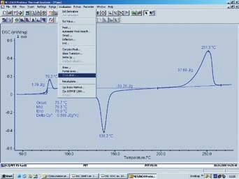 Software (options) Peak Separation Software: allows accurate separation and evaluation of overlapping first order transitions NETZSCH Thermokinetics: allows advanced characterization of reactions and