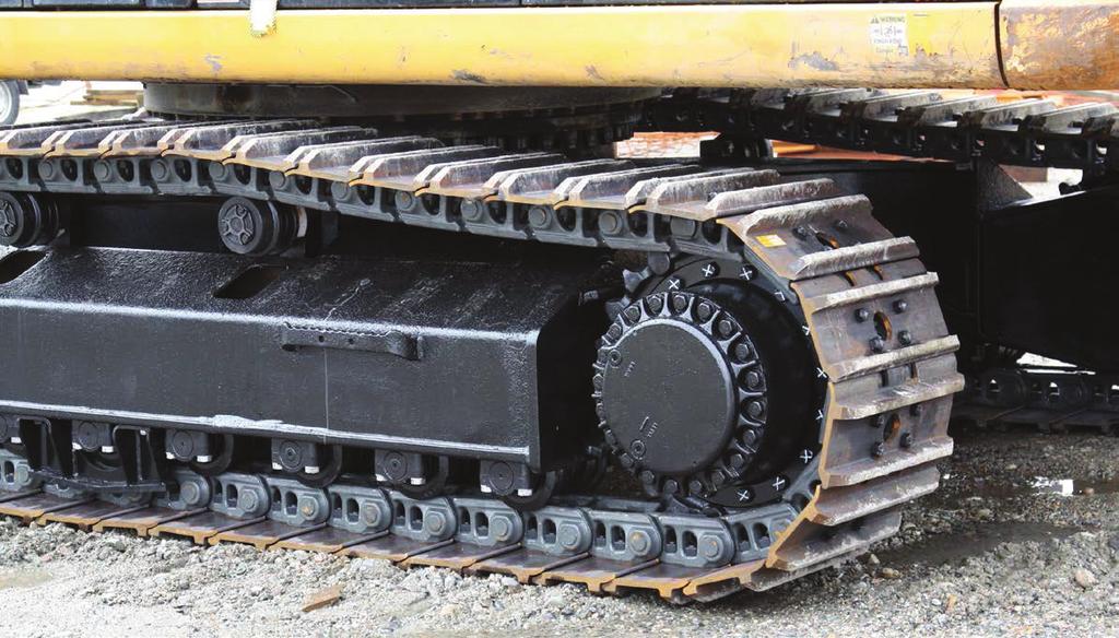 manufactured from special boron steel, quenced, tempered and stress relieved to guarantee high resistance to wear and fatigue Track rails are deep induction hardened