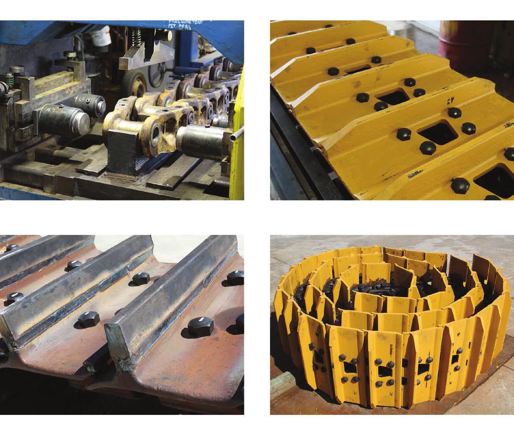 U N D E R C A R R I A G E S E R V I C E S Track services and back-up support PIN & BUSH TURNS TRACK SHOE BOLT-UPS RE-LUGGED SHOES TRACK GROUPS With our 400 tonne hydraulic track press, we can service