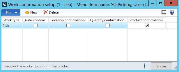 - Load receiving - Return Order receiving 4. Product Confirmation In Microsoft Dynamics AX 2012 R3 it is possible to enable location confirmation and quantity confirmation.