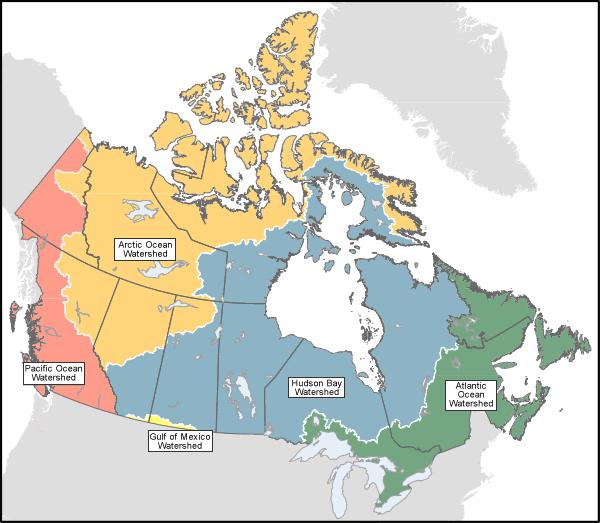 Canada s water drains into 5 basins: 1.