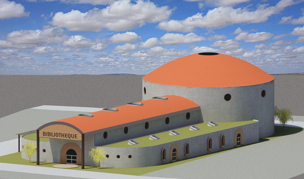 Figure 3: The view of the building designed under Revit Program 3.2. Design Process: Step 1: Applicable Codes The Port-au-Prince central library is located in Haiti.