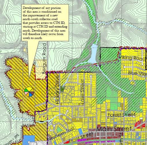 Example Village of Mount Horeb Future Land Use Map Plan specifies conditions under which growth