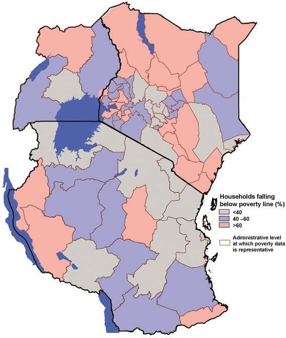 Figure 4: Poverty in East Africa Uganda, Tanzania and Kenya. After Thornton et al. 20