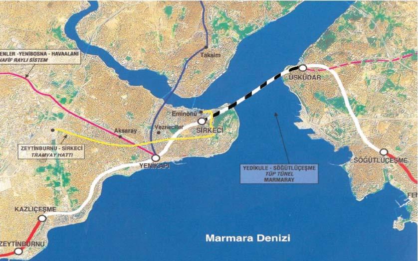 Marmara Project Length including: Underwater part Tunnel maximum deepness Number