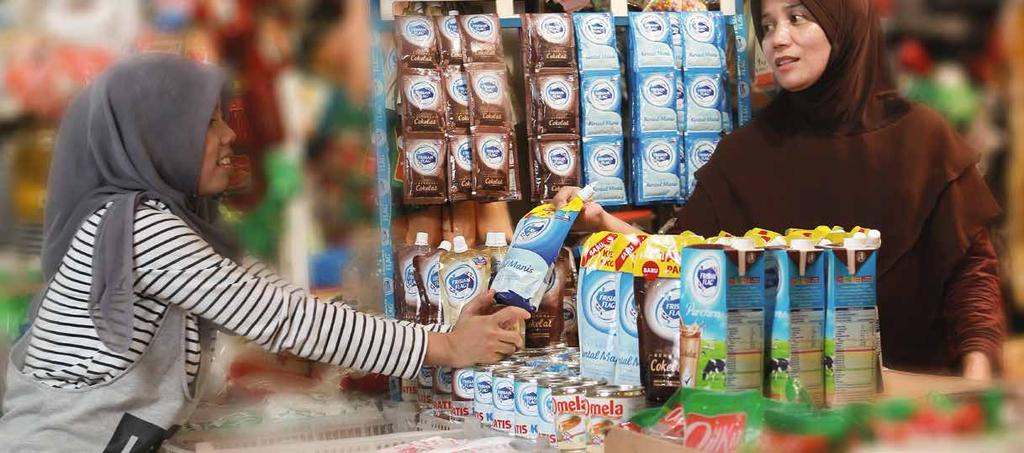 32 The consumer. FrieslandCampina daily provides millions of consumers all over the world with dairy products containing valuable nutrients from milk.