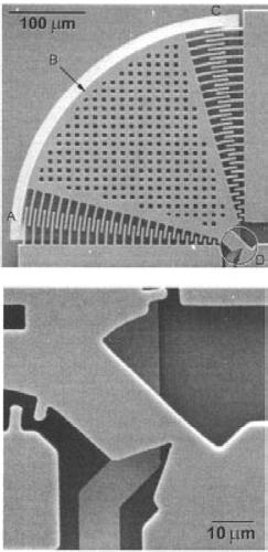MEMS Test Structure: Fatigue Fatigue testing Microdevice with notched flexure resonated until stiffness change measured C. Muhlstein et al.