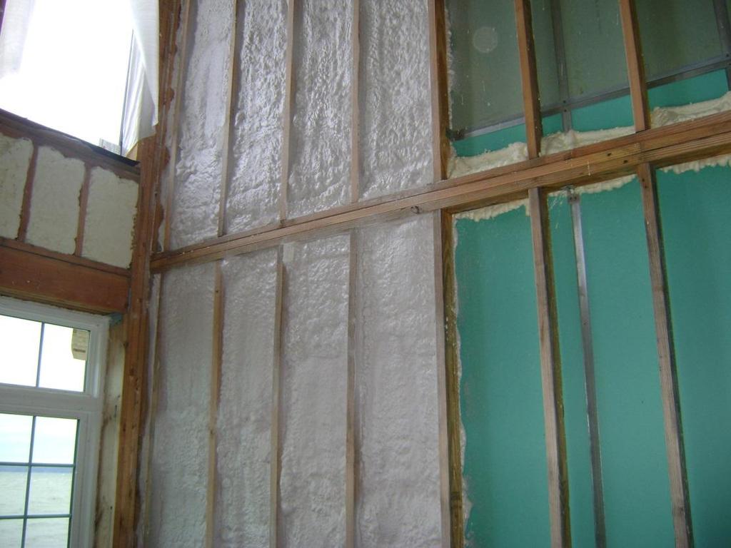 Closed Cell Spray Foam on Exterior Portion of Common Wall / Firewall
