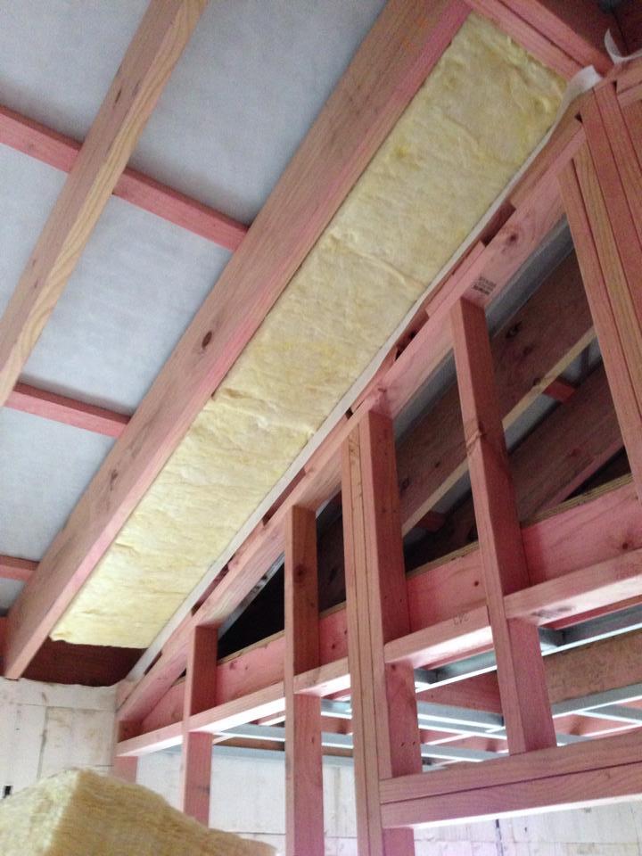 2.7.4 Insulation of the Roof - Colour Steel roofing.55mm - Fibreglass Layer 1 (042) 210mm - Fibreglass Layer 2 (053) 95mm - Air tight membrane 1mm U-value = 0.
