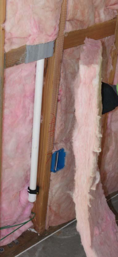 Delaminated Separation of the insulation's full thickness to facilitate its installation around or between obstructions.