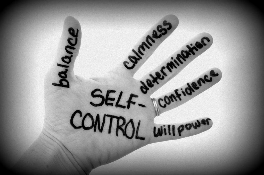 Self Control It deals with the establishment of the personal objectives by the individual, monitoring their attainment and adjusting the behavior in the organization to attain the goals.