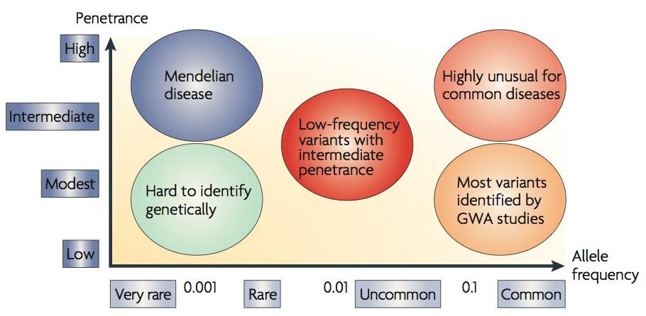 Mendelian vs Complex Traits Family linkage studies GWAS Common