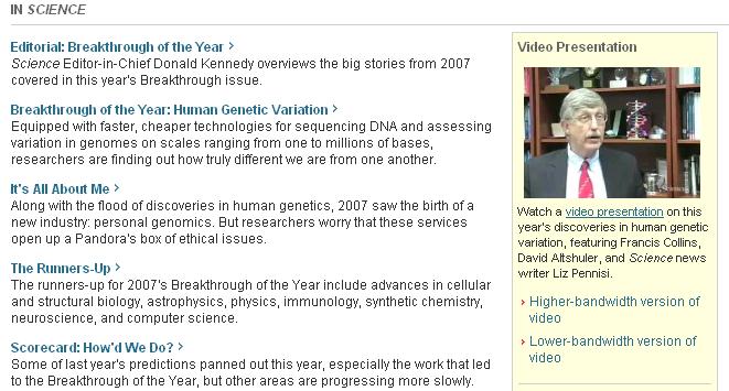 2 Scientific breakthrough of the year 2007 Genome-wide association study (GWAS)