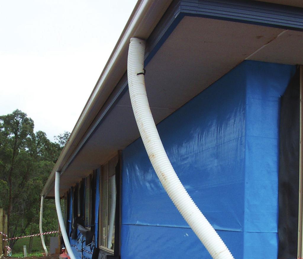 Installing downpipes could remove around 50% of the water that falls on your site. This means less erosion and less mud, so you get back onto site quicker after rain.