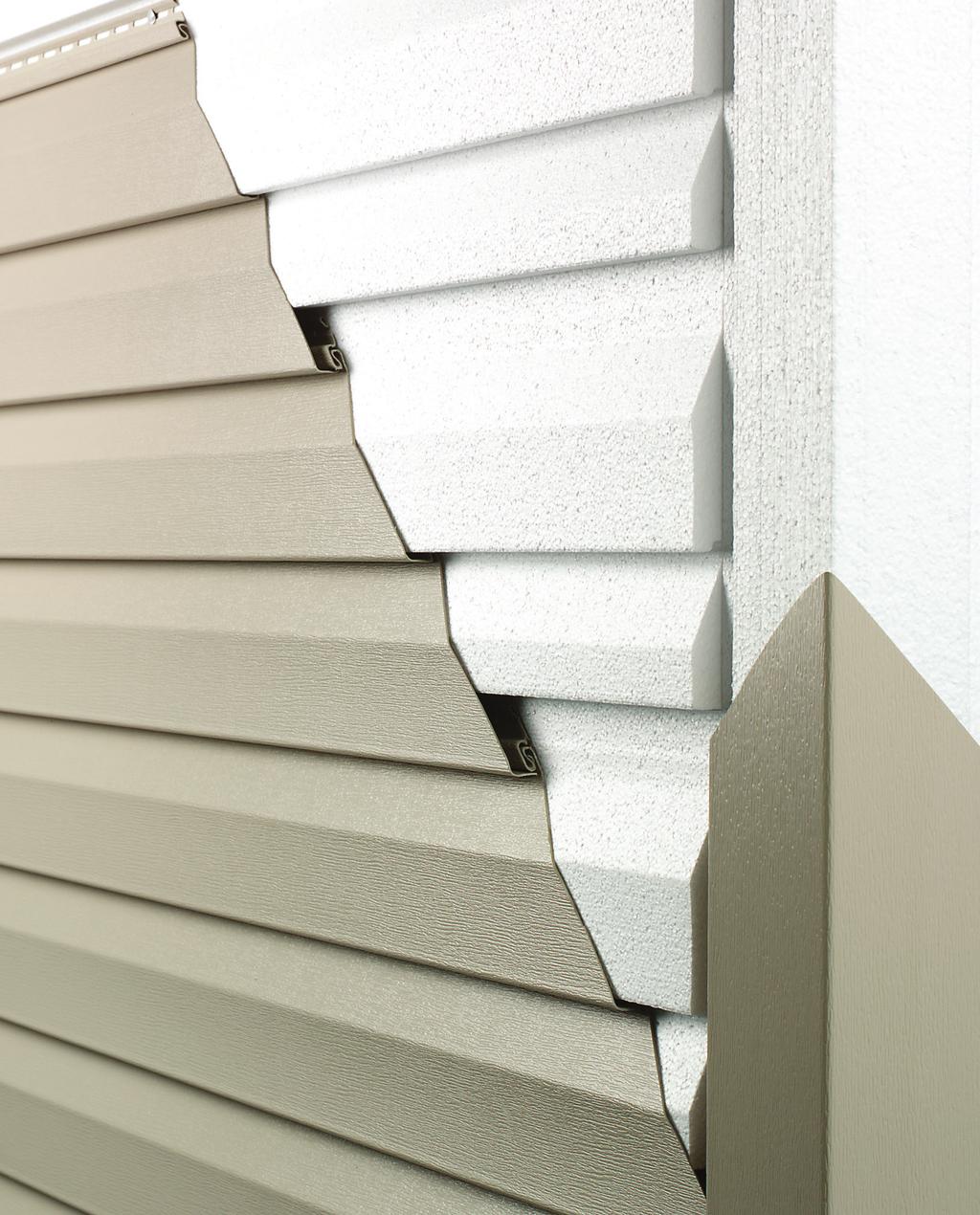 FullbackV siding insulation is contoured to fill the gap