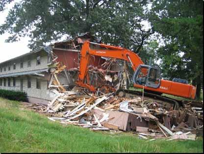 DEBRIS Demolishing ONE WWII-era barracks building Debris: 118 tons Demolition cost: ~$20,000
