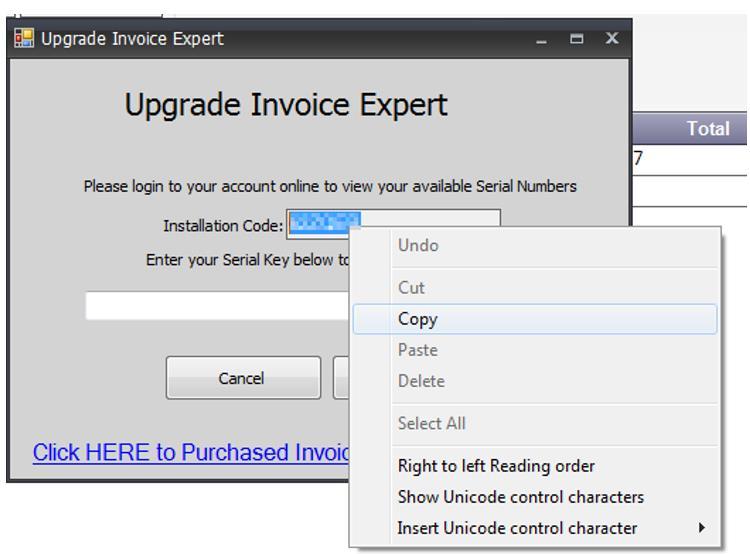 4. Go back to your browser, scroll to the bottom of your invoiceexpert.