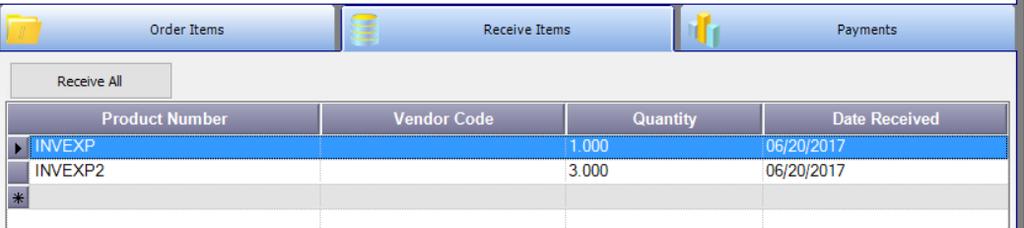 can directly select the items from the drop-down and update the quantity received as required: 2) If you have received