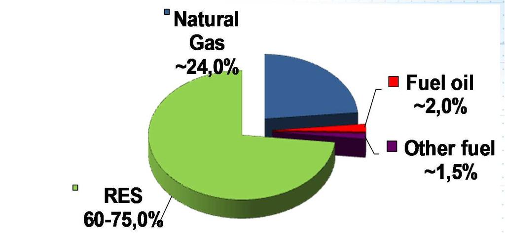 The fuel structure for heat production in