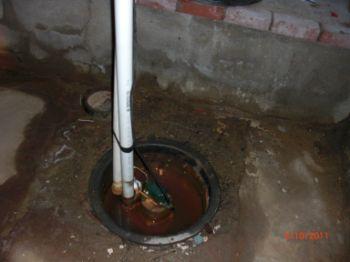 Framing Appear Functional pipes for sump pump