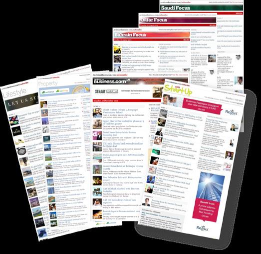 e-newsletters Regionalised Editions Saudi / Qatar / Bahrain AM/PM,