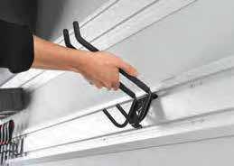 Installing hooks and accessories on Gladiator Wall Systems is as easy as 1,2,3.