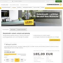 Innovative digital product offering in place Consumer finance now Commerzbank branded After split of Joint