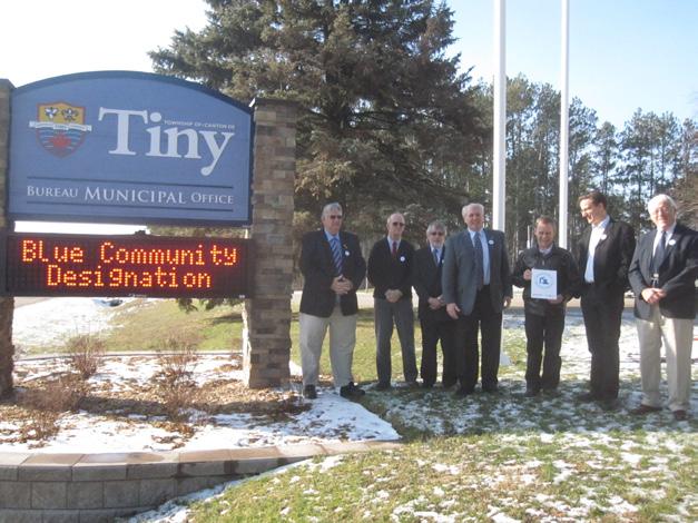 The Township of Tiny in south-central Ontario became one of the first Blue Communities in 2011. There are now 30 Blue Communities, Churches and Universities in Canada and around the world.