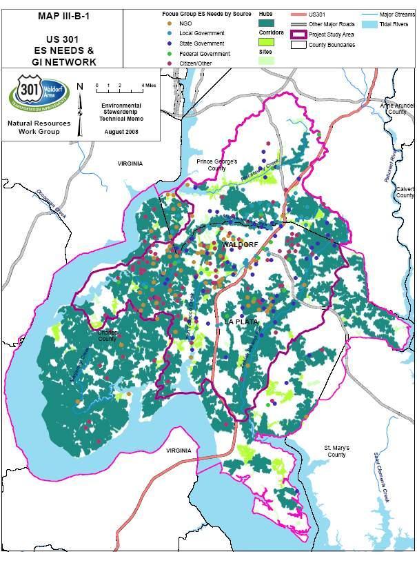 Hub and Corridor Network Environmental Stewardship Needs Environmental Stewardship Activities Conservation / Preservation 60% Restoration / Creation 18% Management Actions 11% Recreation / Public