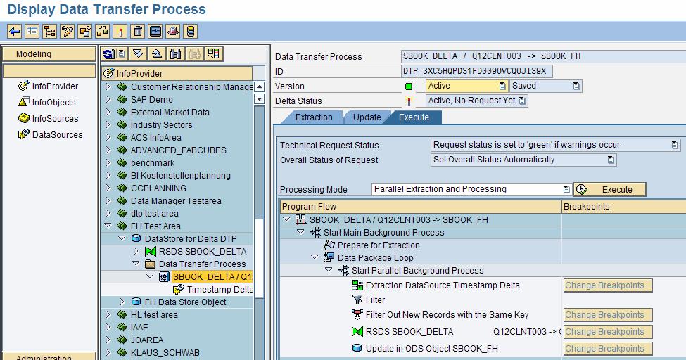 Running the EDW - Data Transfer Process Data Flow Control SAP NetWeaver 2004s improves and streamlines the data flow definition and the process chain set-up.