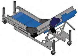 4" Infeed Belt Height The EAK and EAZ conveyors have an optional angle adjustment rack which allows you to change the